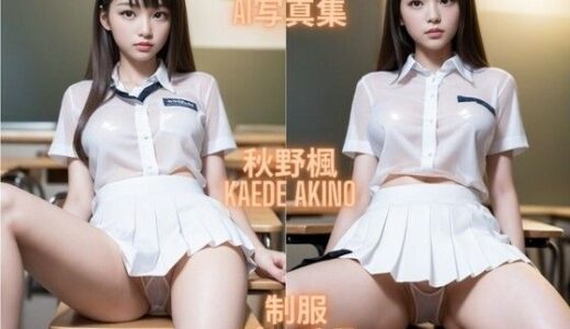 AI写真集 秋野楓 Kaede Akino 制服パンチラ｜Premium Girls