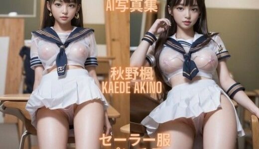 AI写真集 秋野楓 Kaede Akino セーラー服パンチラ｜Premium Girls