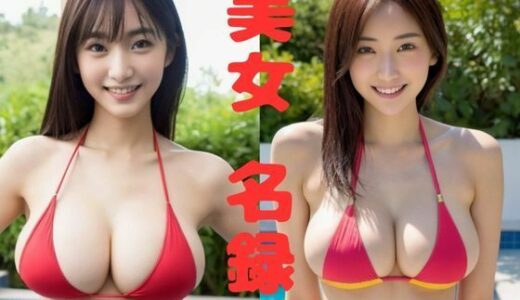 【美女名録】vol1  真夏のプールサイドではしゃぐ巨乳美女91枚  【AIグラビア写真集】｜AI美女制作参謀本部1課