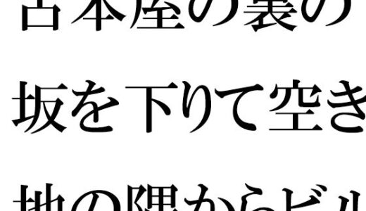 古本屋の裏の坂を下りて空き地の隅からビルの屋上へ  女子が下の階へ｜逢瀬のひび